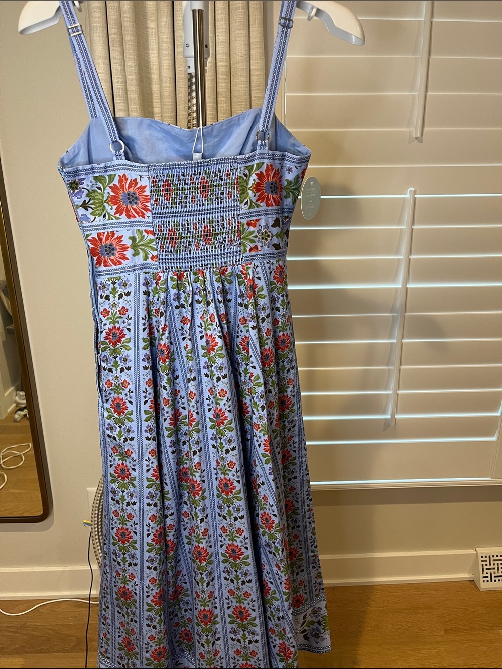 Hill House Margot Dress Small NWT in Floral Block Stripe, Blue Multi - Picture 9 of 9